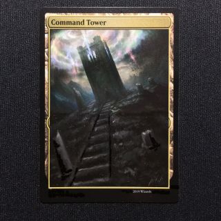 Command Tower Mtg Magic Commander 19 Hand Painted Textless Altered Art Extension