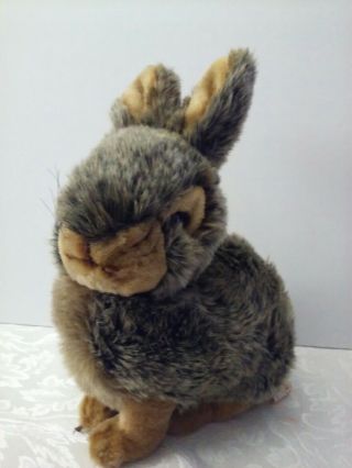 Dan Dee Bunny Rabbit Grey Brown Black Plush Stuffed Animal11 " Pre - Owned