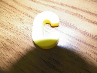 Vintage Fisher Price 176 / 923 Replacement Magnetic Letter C F - P Mark Inside