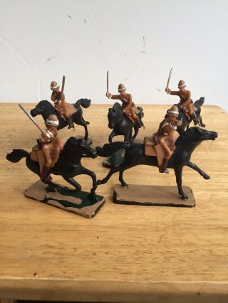 5 Mounted Royal Welsh Fusiliers Palestine Toy Soldiers Armies In Plastic Painted