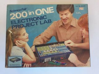 Vintage 1981 Radio Shack Science Fair 200 In One Electronic Project Lab 28 - 249