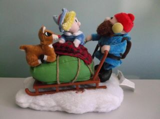 Yukon Cornelius & Rudolph The Red Nose Reindeer Misfits Gemmy Animated Figure