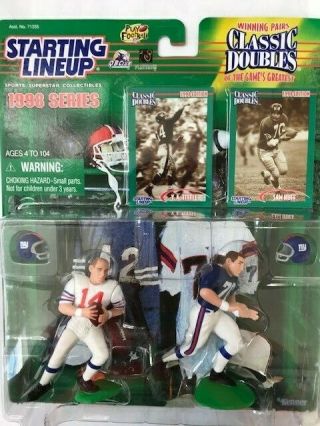 Y.  A.  Tittle & Sam Huff Ny Giants Kenner Starting Lineup Classic Doubles Football