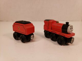 James Red Train And Coal Tender 5 Y4070 0074kq Thomas & Friends Brio Compatible