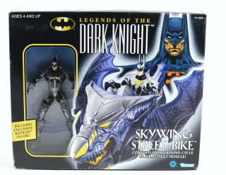 Legends Of The Dark Knight Skywing Street Bike And Batman Figure 1996 Misb