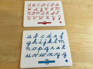 Set Of 2 Learn To Write Cursive Magnatab (upper And Lower Case)
