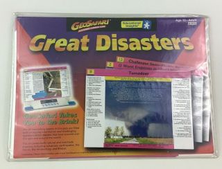 Geosafari Great Disasters Cards Page Learning Game Ei - 9050 Vintage 1996 Complete