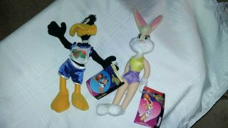 Looney Tunes Space Jam Daffy Duck And Lola Bunny 1996 Plush