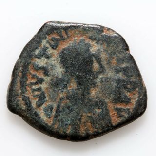 Byzantine Bronze Coin Justin Or Justinian I,  Ae Decanummium,  Constantinople