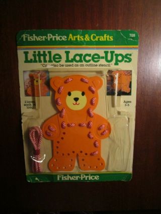Vintage Fisher Price Arts And Crafts Little Lace Ups Bear