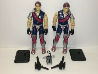 Gi Joe Cobra 1985 Tomax And Xamot Crimson Guard Commander Pistol Sky Hook