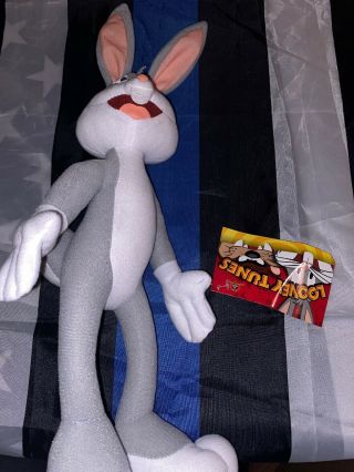 Warner Bros Looney Tunes 27 " Bugs Bunny Plush Stuffed Animal Toy Factory With Tag