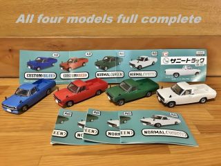 1:64 Nissan Sunny Truck Gb122 4 Models Full Complete Toys Cabin /no Die - Cast