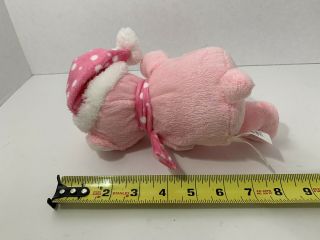 Dan Dee pink My First Christmas small baby toy teddy bear Santa hat plush scarf 3
