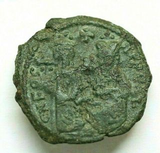 Phocas And Leontia.  Ad 602 - 610.  Ae Follis 9.  06gr;27mm,  Antioch As Theopolis.