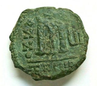 Phocas and Leontia.  AD 602 - 610.  AE follis 9.  06gr;27mm,  Antioch as Theopolis. 2