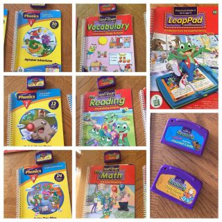 Leapfrog Leap Pad Interactive Books And Cartridges Pre - K & 1st Grade