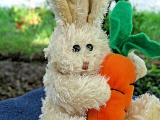 Dan Dee Collectors Choice Bunny Rabbit Lovey W/carrot Plush Stuffed Animal Doll