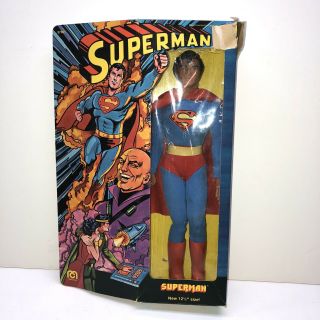 1977 Mego Superman 12 1/2 " Action Figure Christopher Reeve,  Box,  Broken