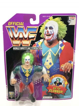 1994 Hasbro Wwf Doink The Clown Figure Purple Card Series 9 Wwe Big Top Clobber