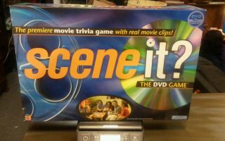 Scene It? The Dvd Game By Mattel Games 2003 W/ Real Movie Clips Euc Complete