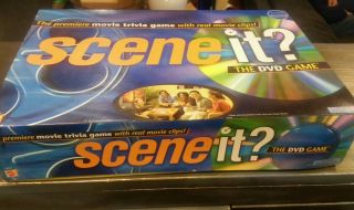 Scene It? The DVD Game by Mattel Games 2003 w/ Real Movie Clips EUC Complete 2