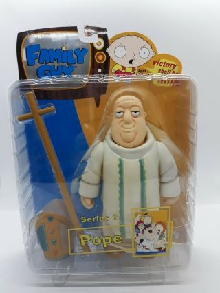 Mezco Family Guy Pope Series 3 Action Figure W/scepter & Headpiece Nib 2005 A28