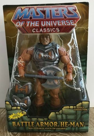 Motu Classics Battle Armor He - Man Moc W/mailer Masters Of The Universe