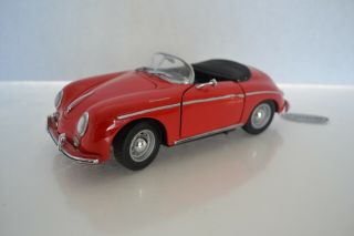 Kyosho 1:18 Porsche 356a/1600 Speedster In Red,  Black Leather Interior.  No.  7007