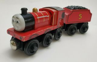 Talking James & Talking James’ Tender - Thomas & Friends Wooden Railway
