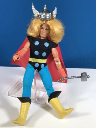 Vintage 1974 Thor Superhero Action Figure By Mego Corp 8 " Tall,  Broken Leg