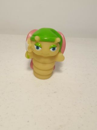 Vintage Hasbro 1980s Glo Worm Glow Bug Butterfly Finger Puppet Rare
