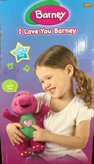 Fisher - Price I Love You Barney 10inch Singing Barney Plush Toy Figure 18m,