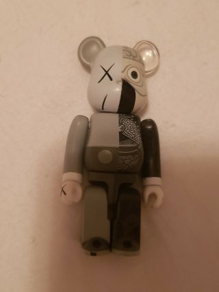 Kaws Bearbrick Dissected 100 Grey Medicom Toy Fake Used/displayed