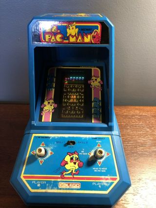 Ms Pac Man 1981 Table Top Mini Arcade Game By Midway Coleco (missing Back Cover)