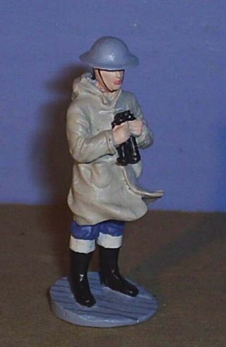 Toy Soldiers Metal World War 2 American Navy Captain With Binoculars 54 Mm