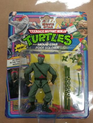 Tmnt Ninja Turtles Movie Star Foot Soldier Moc 1992 Playmates
