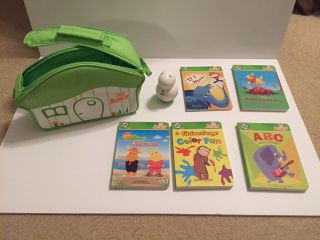 Leap Frog Tag Junior Reader Pen,  5 Books,  And Carrying Case.