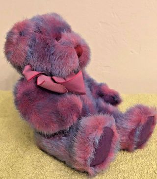 Russ Berrie Luv ' Ems Stuffed Plush Animal Purple Blue Pink Tone Teddy Bear 4087 3