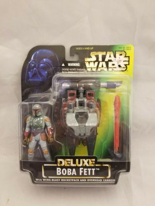 Kenner Star Wars Power Of The Force Deluxe Boba Fett With Wing - Blast Rocketpack