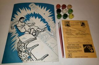 6 Six Million Dollar Man 1975 Paint by Numbers Set Tank Attack Craft Master 3