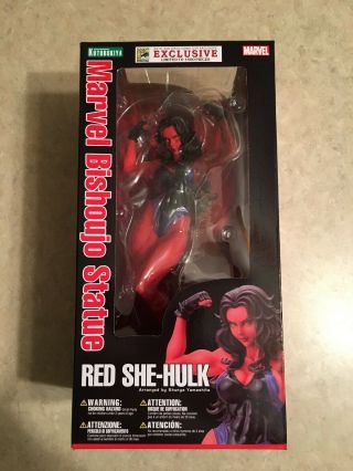 Kotobukiya Marvel Red She - Hulk Bishoujo Statue Sdcc Exclusive 2015