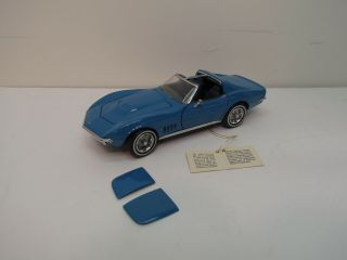 Franklin 1968 Chevrolet Corvette 427 Stingray T - Top Blue 1/24 Fm 68 Vette