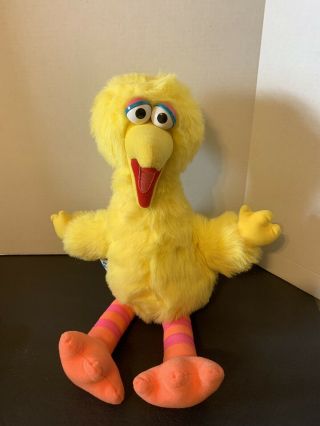 Sesame Street Big Bird Talking 21 " Plush Pull String Toy Hasbro 1986 Muppets