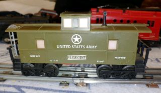 K - Line Train,  Us Army Caboose W/light Function.  (f28)