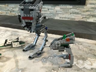 LEGO Star Wars clone troopers.  AT - ST.  AFR trooper.  Bomb squad trooper 8014 7913 3