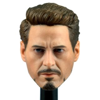 Swtoys Fs021 1/6 The Avengers Iron Man Tony Stark 12 " Action Figure Head Sculpt