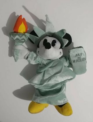 Disney Minnie Mouse Statue Of Liberty Nyc World Of Disney Beanbag Plush Toy