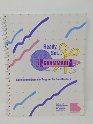 Speech Therapy - Ready,  Set,  Grammar A Beginning Grammar Program Linguisystems