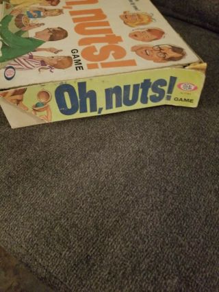 OH NUTS Vintage Board Game 1969.  Incomplete.  Missing one nut.  Some wear to box. 2